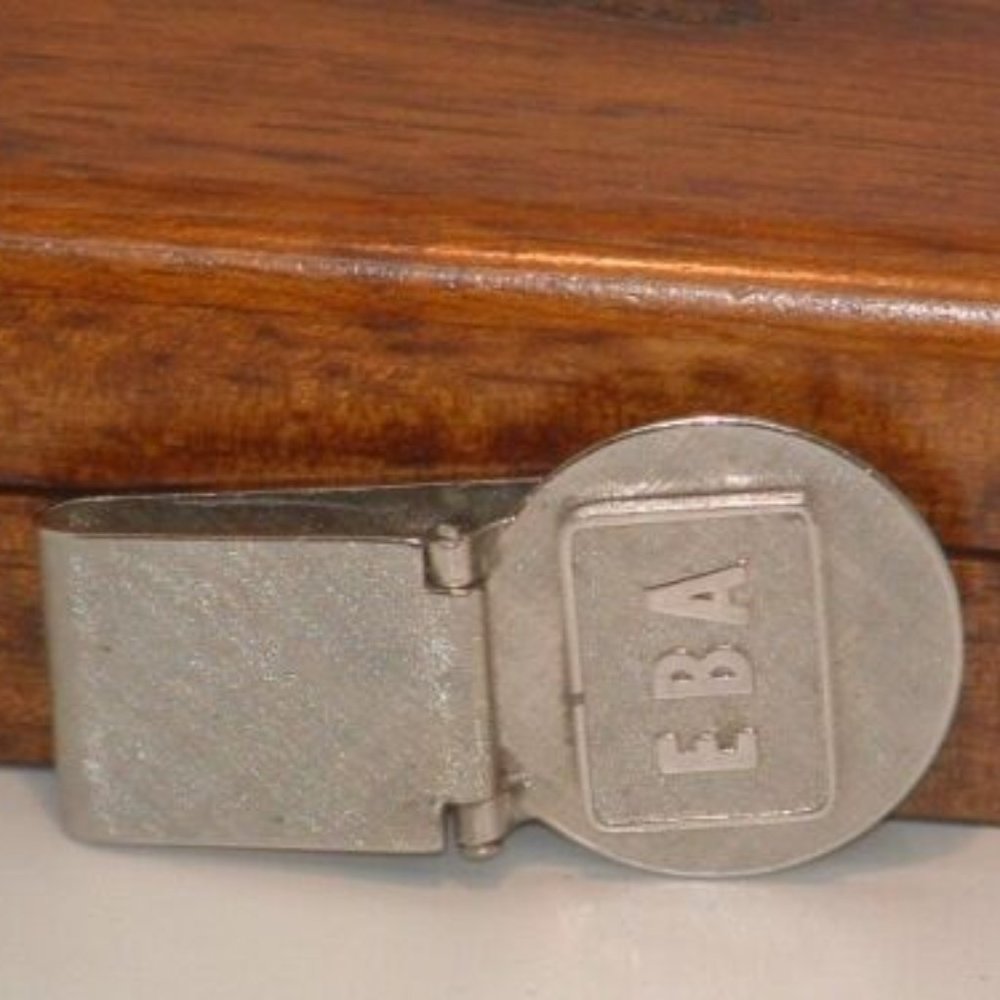Pre-Owned Men’s Silver Tone Initial E B A  Money Clip